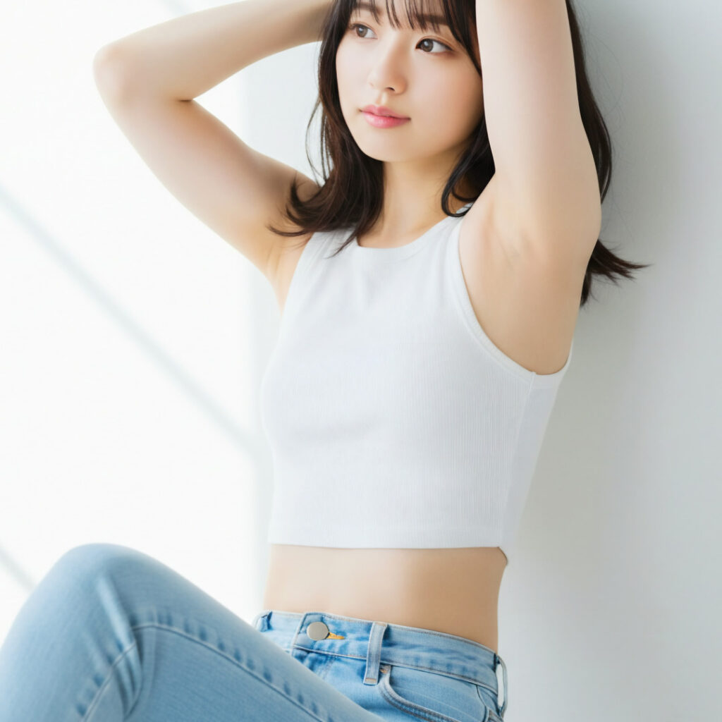 富山で脂肪吸引を受けようとしている女性のイメージ